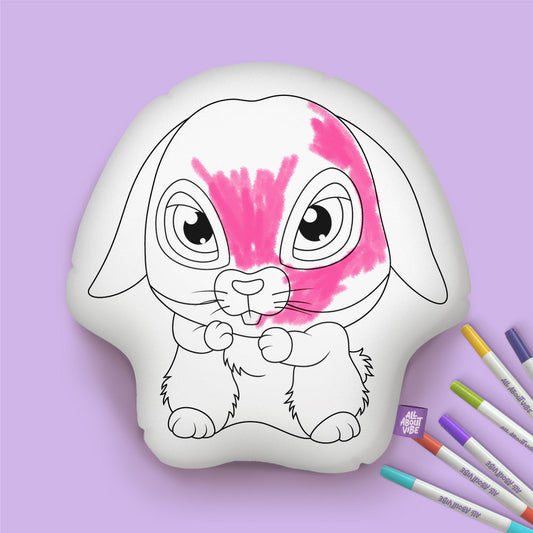 10" Bunny Coloring Pillow