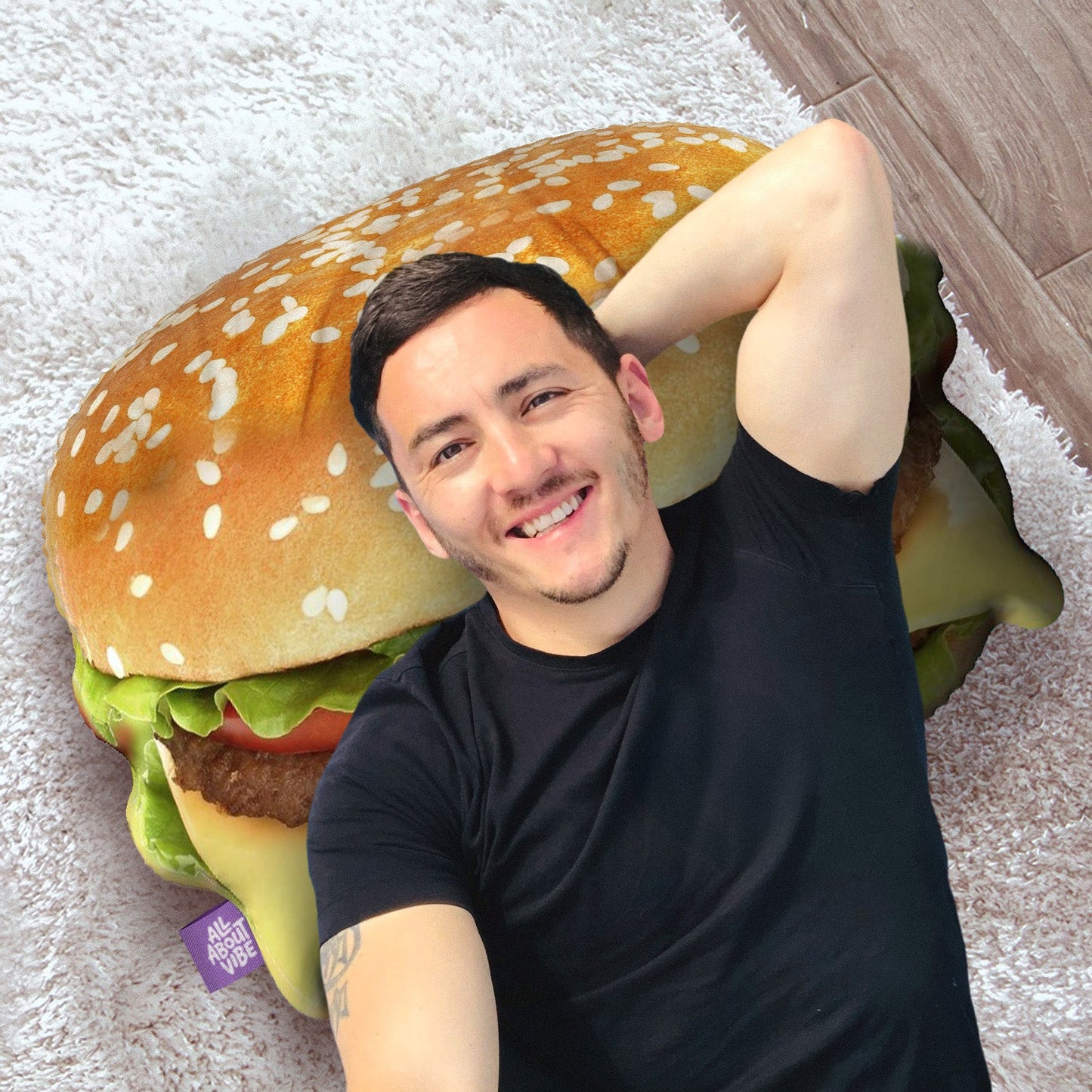 Burger Shaped Pillow