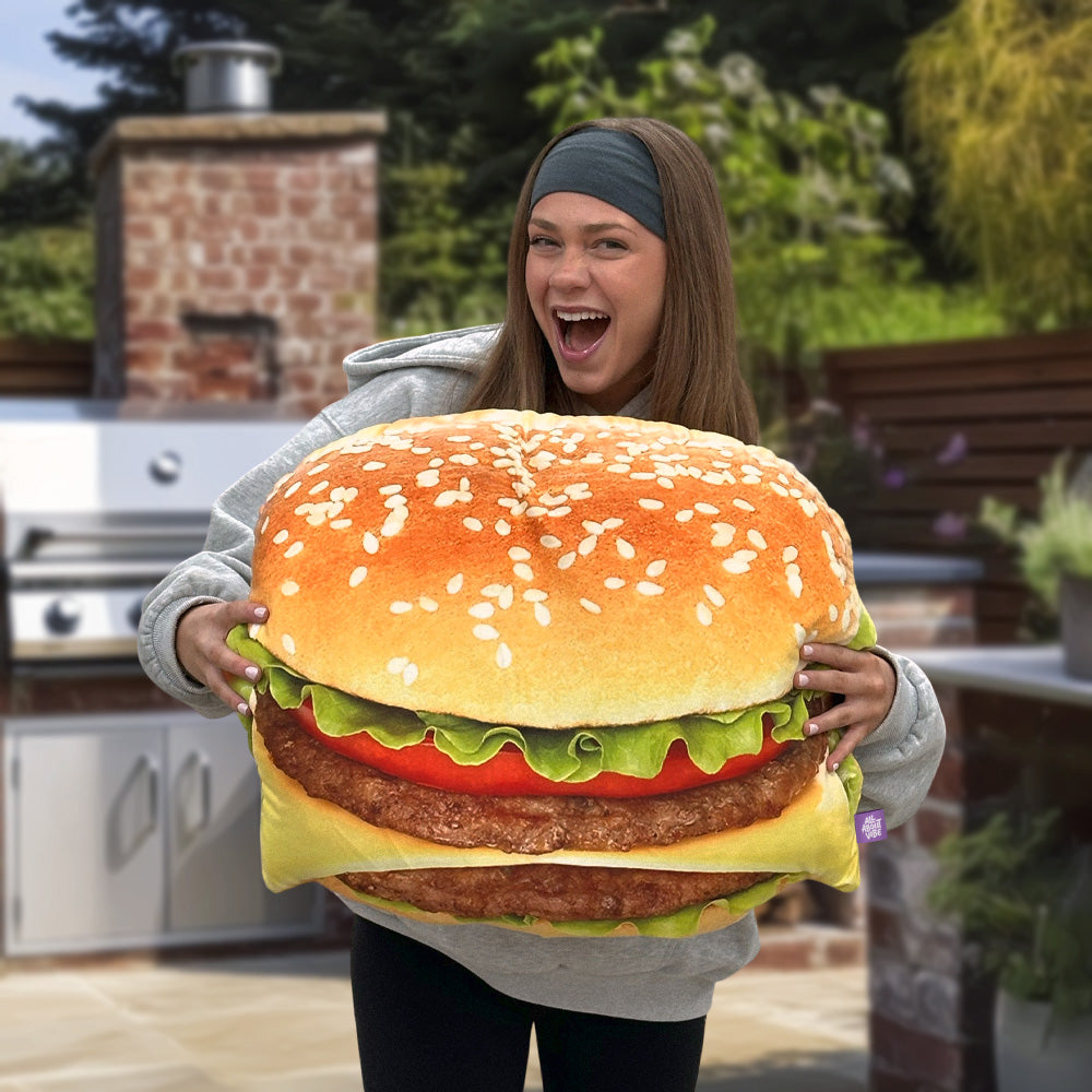 Burger Shaped Pillow