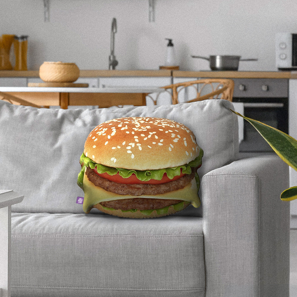 Burger Shaped Pillow