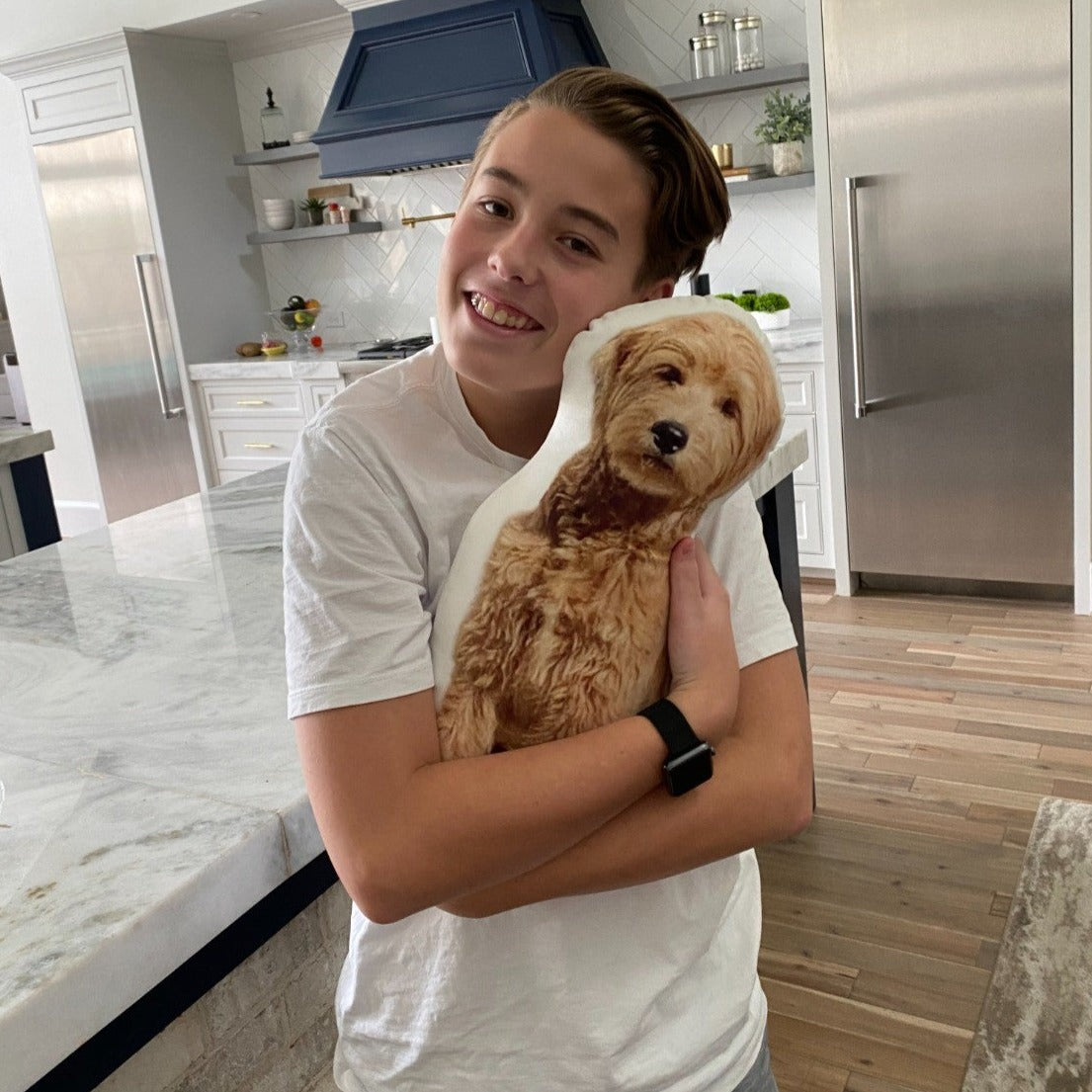 Goldendoodle Custom Shaped Pillow