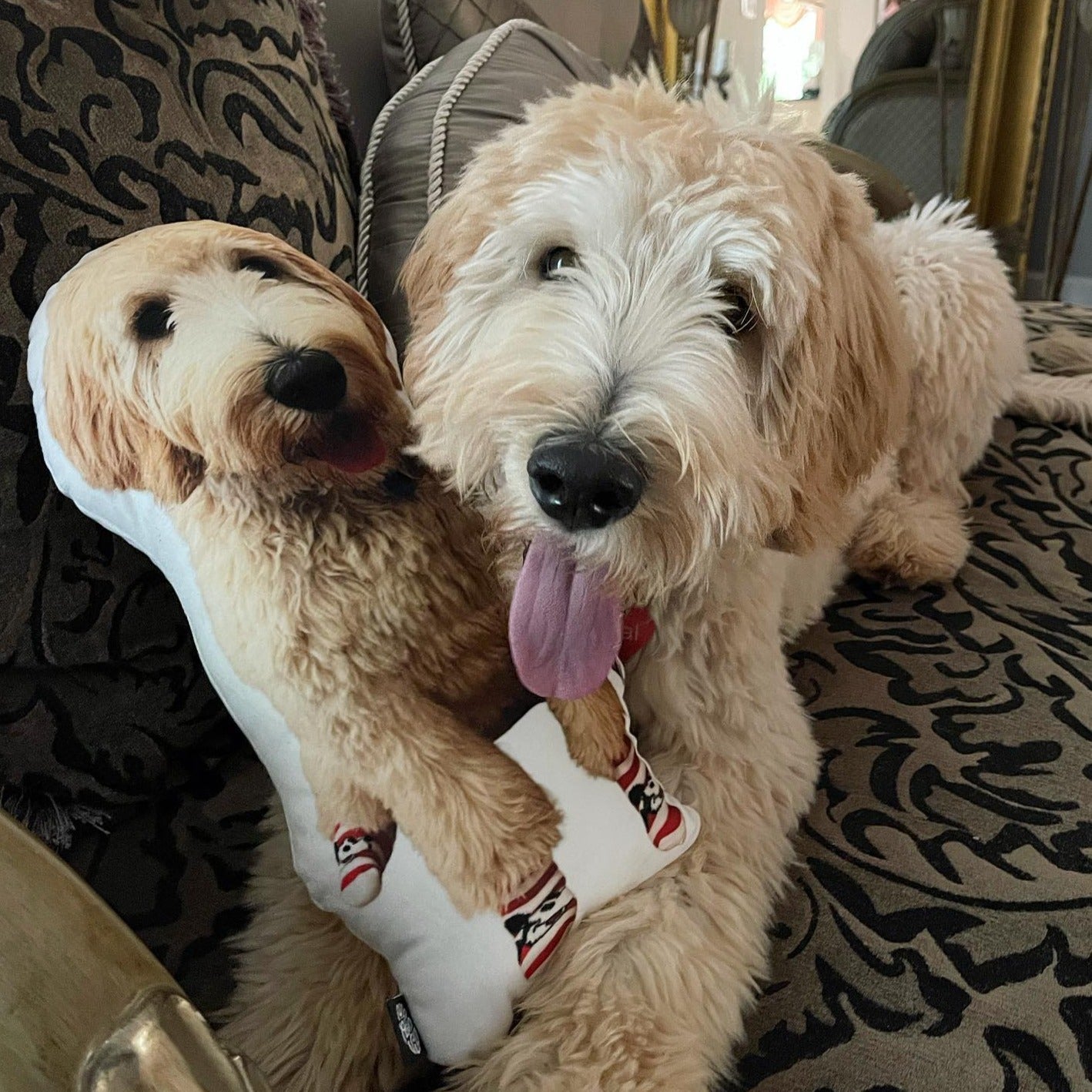 Goldendoodle Custom Shaped Pillow